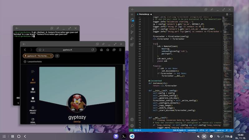 Samsung DEX – Coding workflow w/ VSCode & GIT