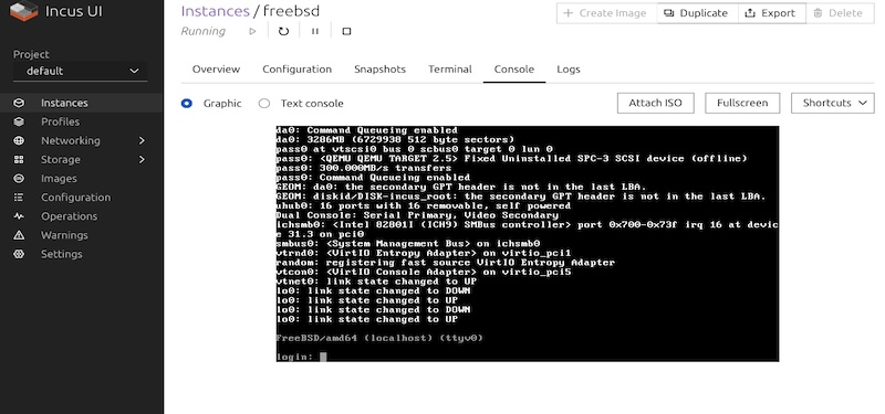 Run FreeBSD, OpenBSD & NetBSD VMs in Incus